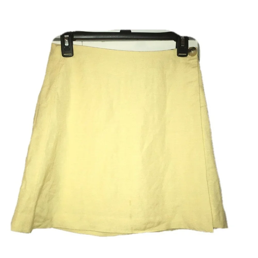 Capulet Avery Mini Skirt Petite Small Lemon Linen